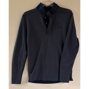 Under Armour Golf ColdGear long sleeve pullover shirt - Men's size medium blue